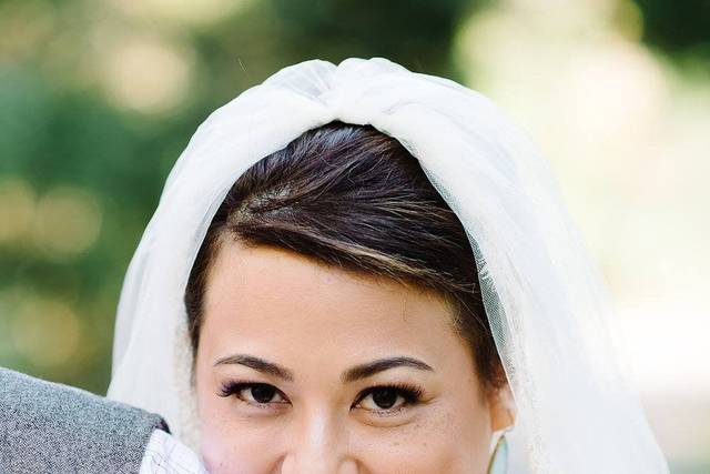 Beautiful natural makeup and soft upstyle by me for this sweet bride.