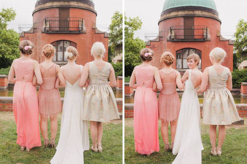 Hairstyle for bride and her bridesmaids by Linda Chudomelova