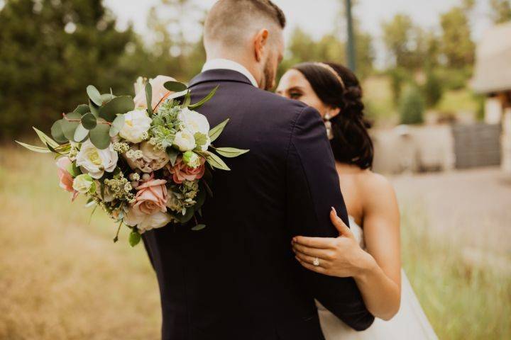 Pink bridal bouquet