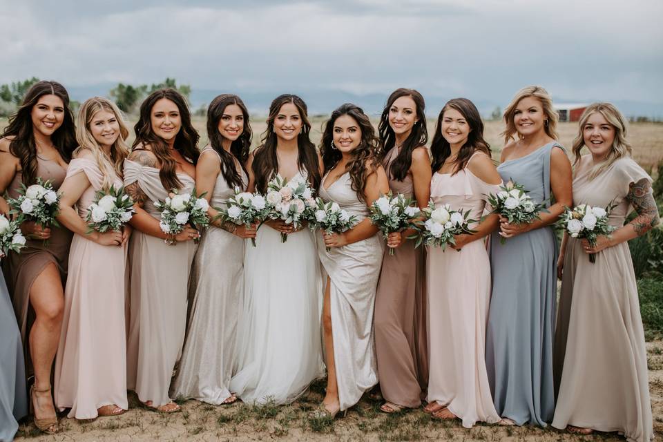 Bridal party bouquets