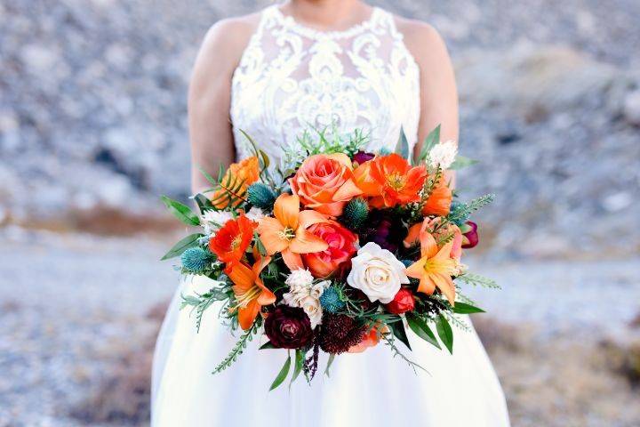 Orange Bridal Bouquet