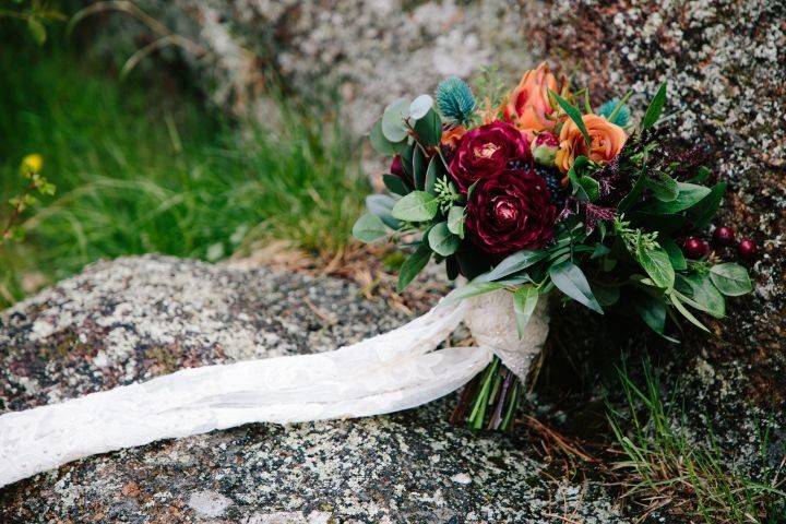 Burgundy and Orange Bouquet