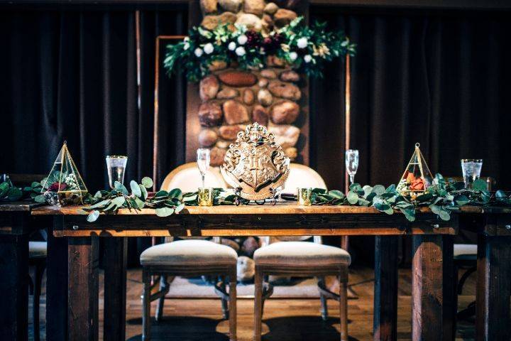 Wedding arch with garland