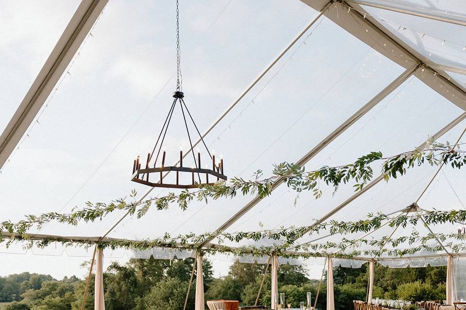 Clear tent on back Patio