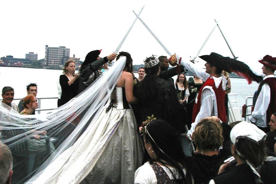 Passing under the archway of swords