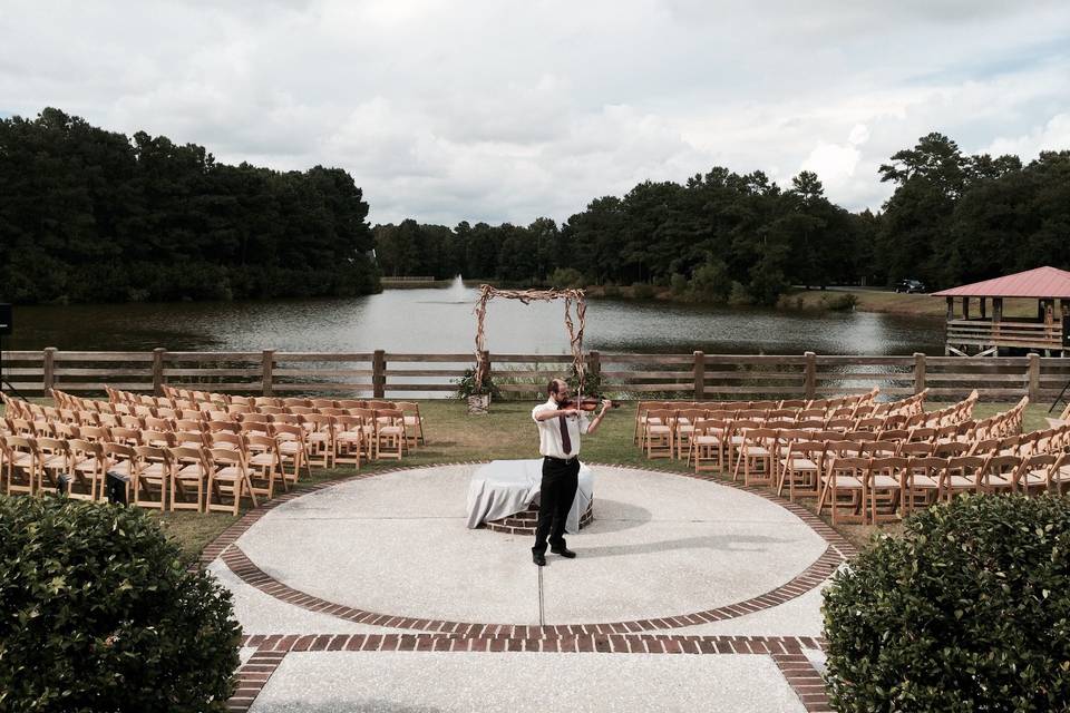 Wedding ceremony area