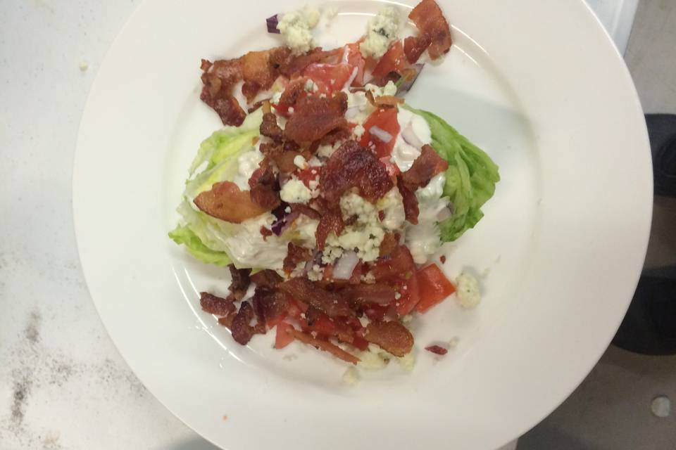 Wedge salad w/ proscuitto crisp blue cheese dressing
