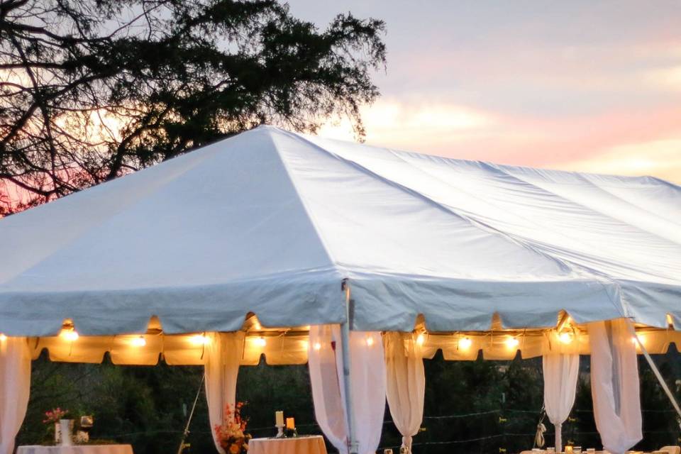 Tent with lights