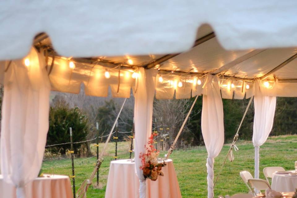 Tent with lights