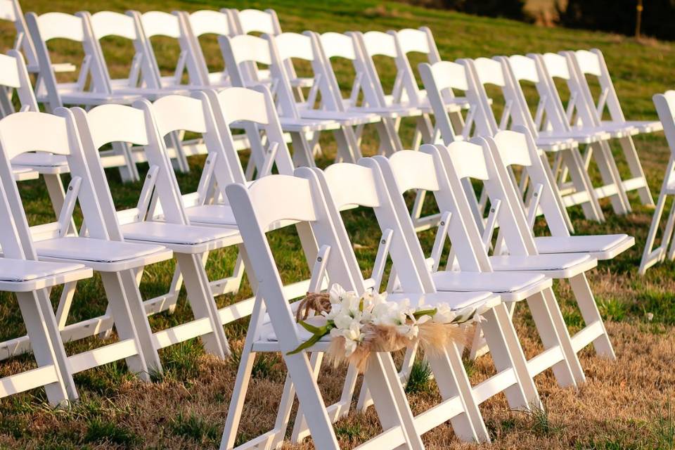 White garden chair