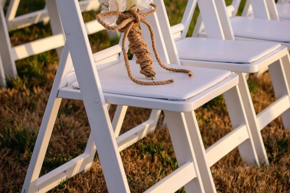 White garden chair