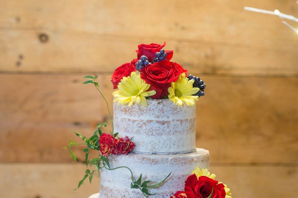 Grimm Fairytale Wedding Shoot - Naked Cake