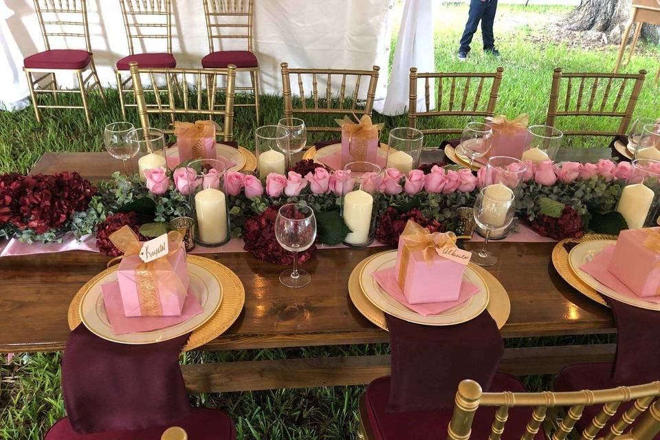 Wedding Table Setup