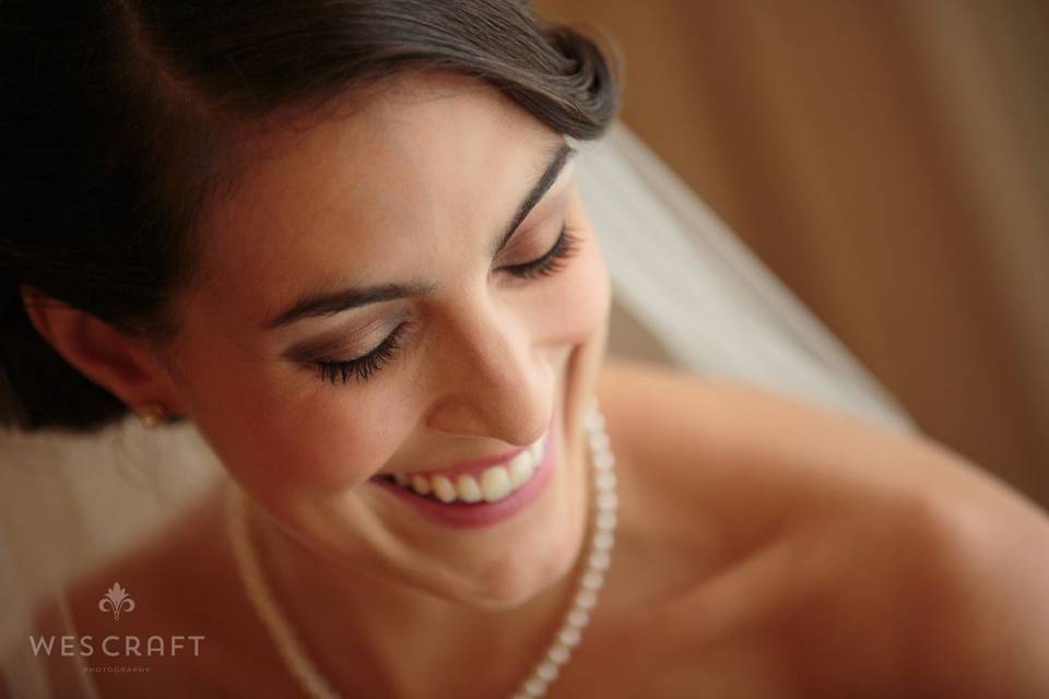 Grinning bride - Wes Craft Photography