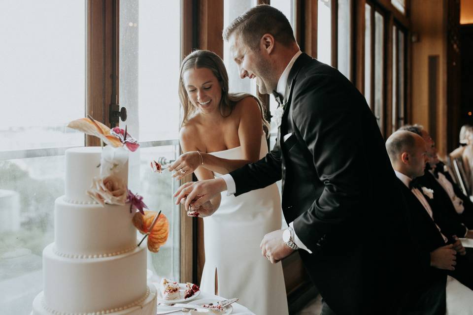 Cutting the cake