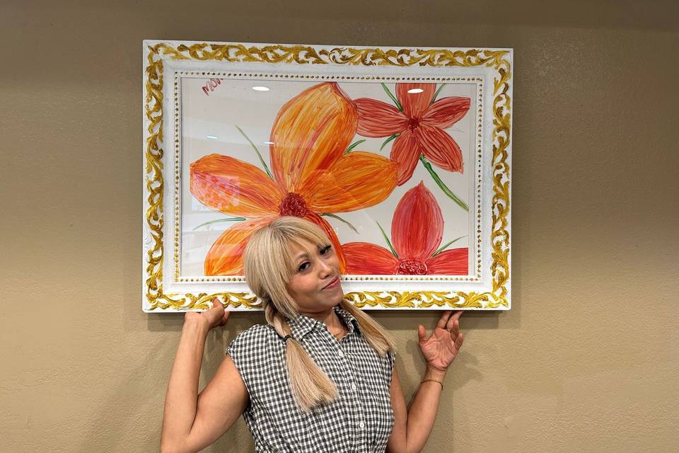 Ki and her flower art