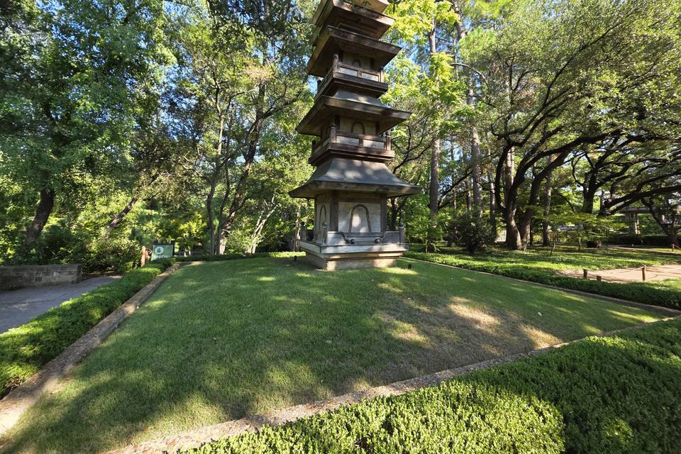 Japanese garden setting
