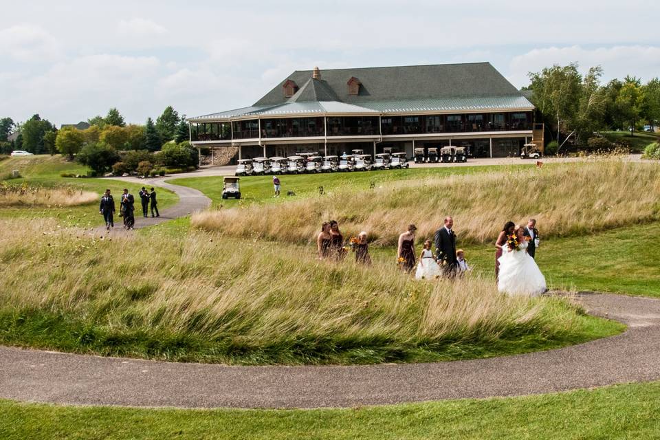 Back of clubhouse