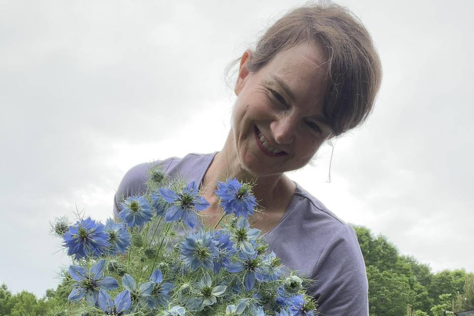 Blue spring nigella