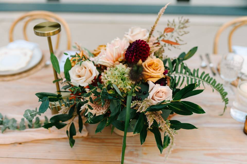 Fall boho centerpiece
