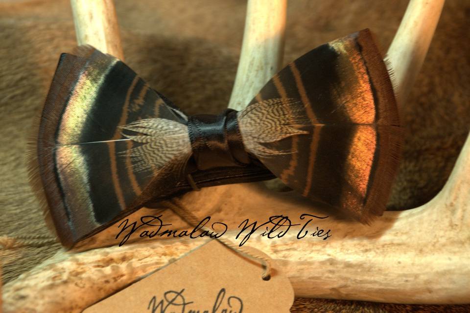 The Original Wild Turkey Feather Bow Tie