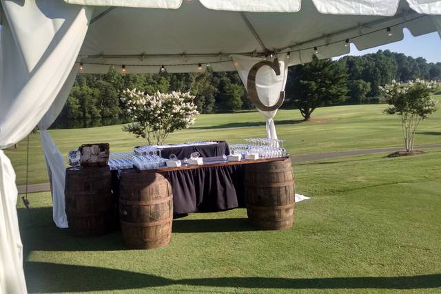 Rustic drinks display