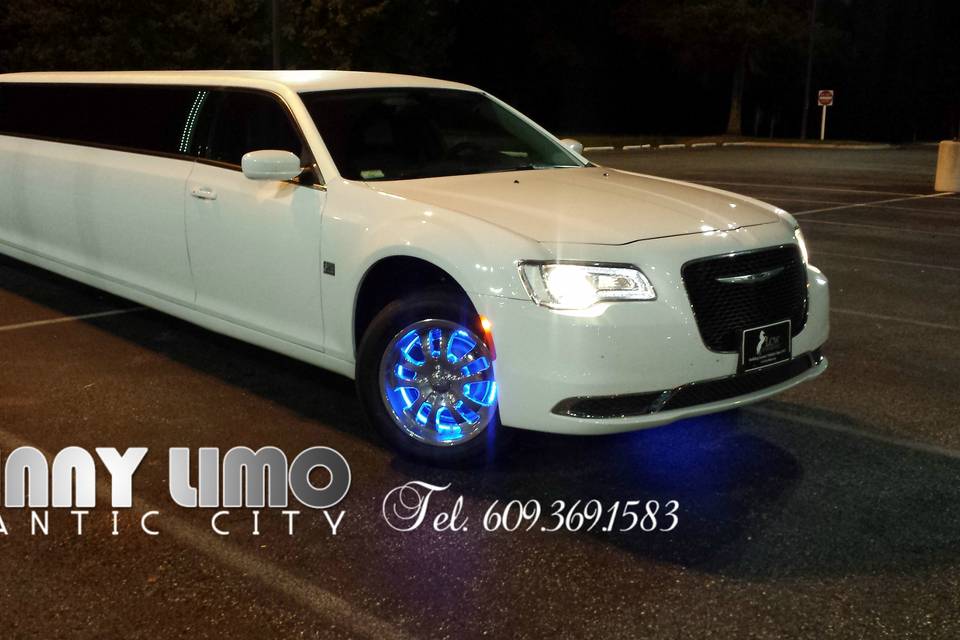 White modern limo