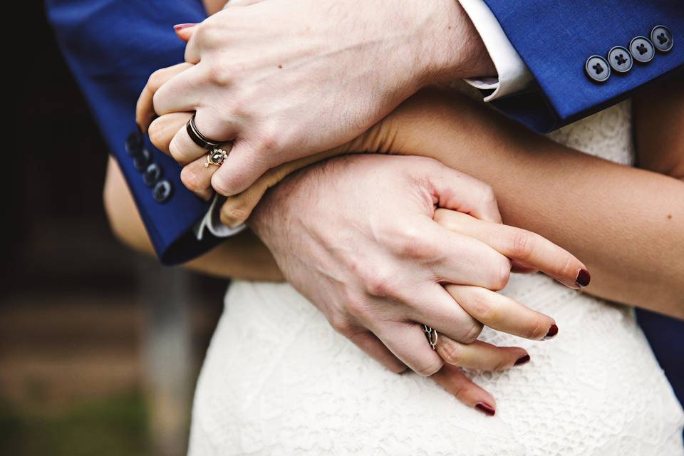 The bride and groom