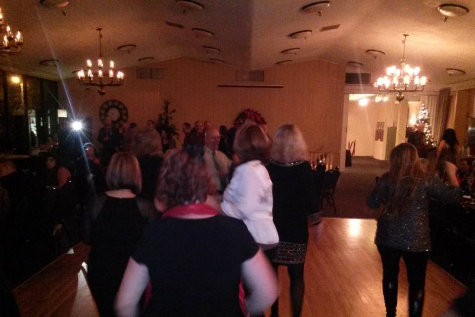 Guests dancing