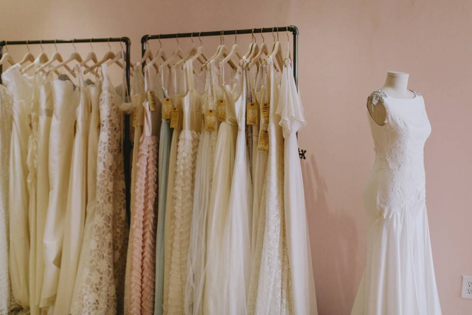 Wedding dress display