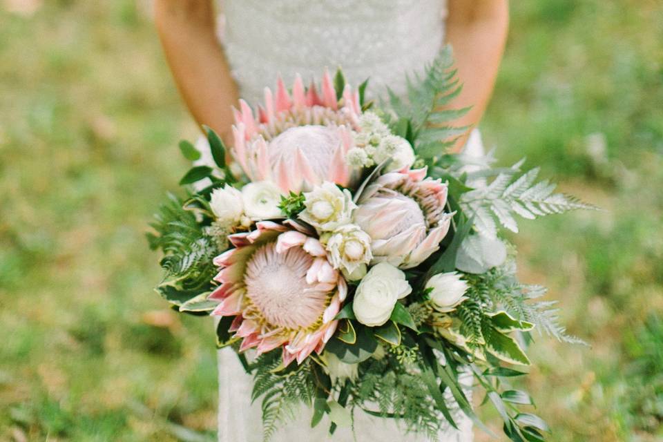 Bride holding her bouquet