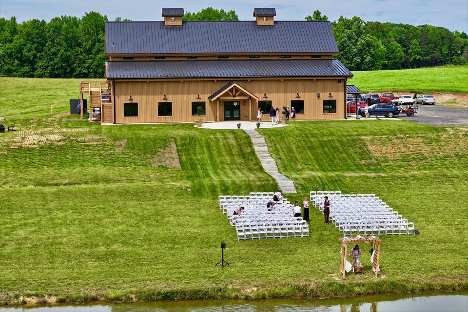South side of barn