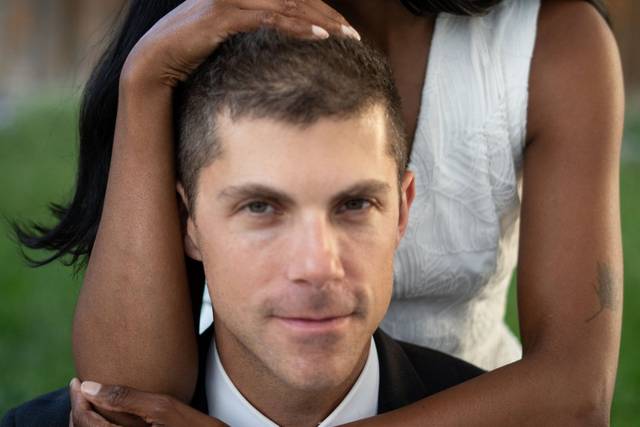 A groom and his bride