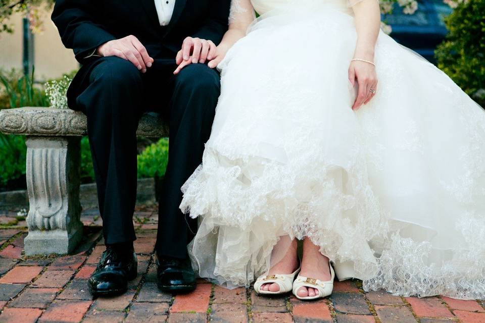 The groom and bride