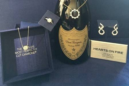 Jewelry with champagne