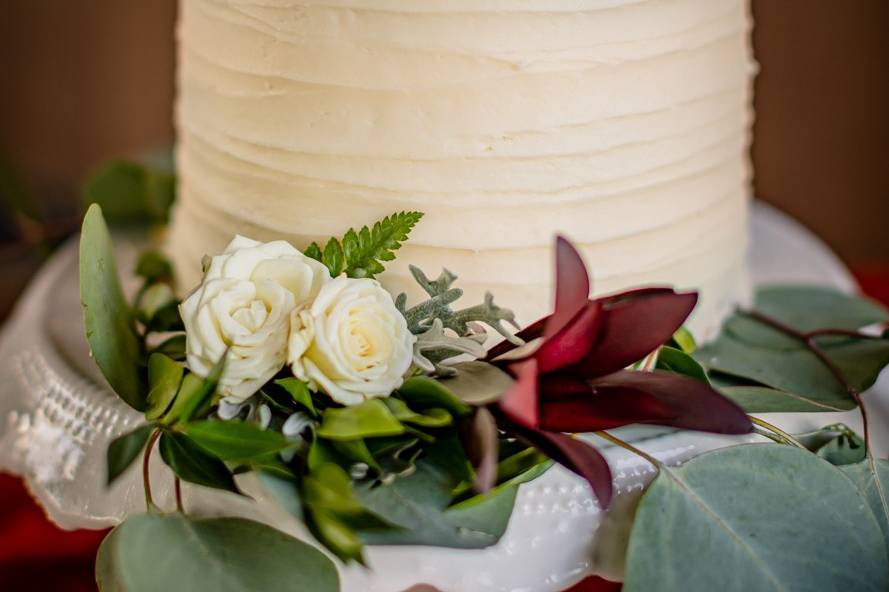 Fresh Florals on Cake