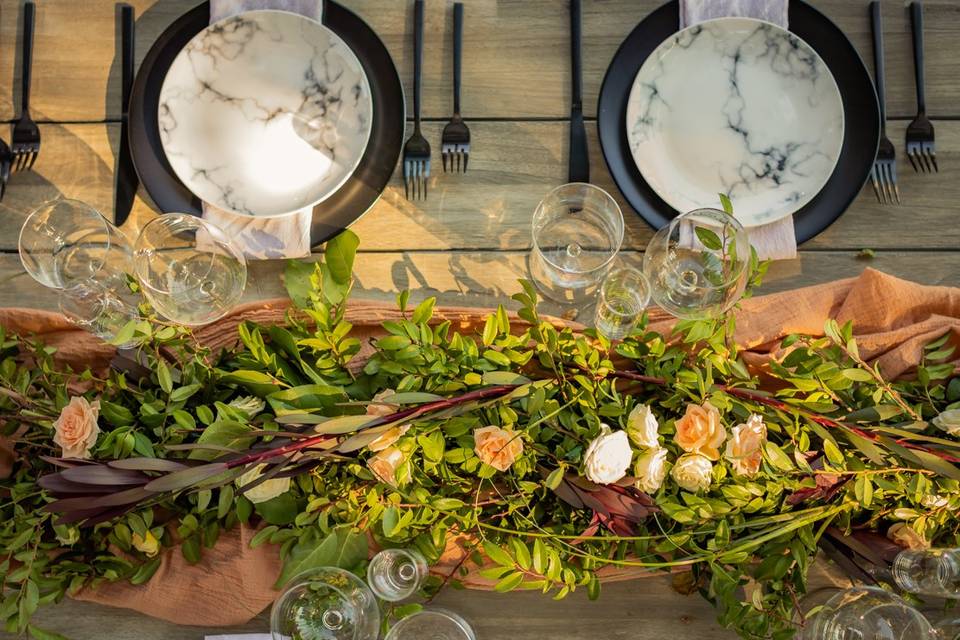 Boho Table florals