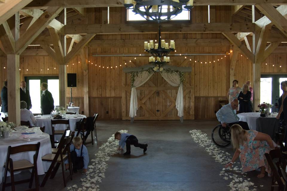 Inside ceremony and reception