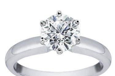 Six-Prong Diamond Engagement Ring