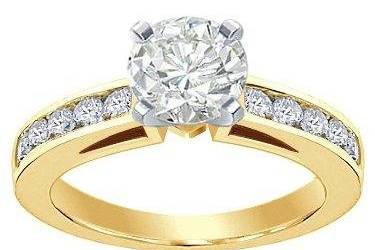 Engagement Ring with Channel-Set Diamonds