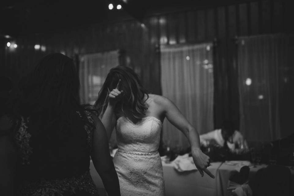 Bride dancing