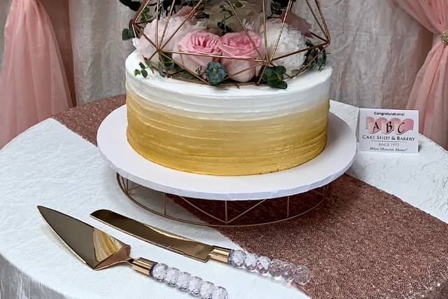 2305) Corset Shaped bridal shower cake - ABC Cake Shop & Bakery