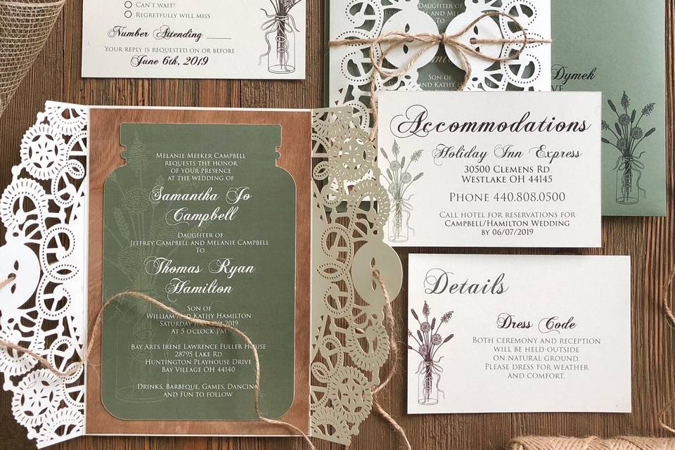Rustic card assembly