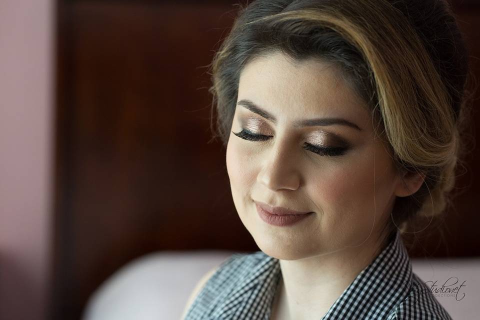 Brides make up done