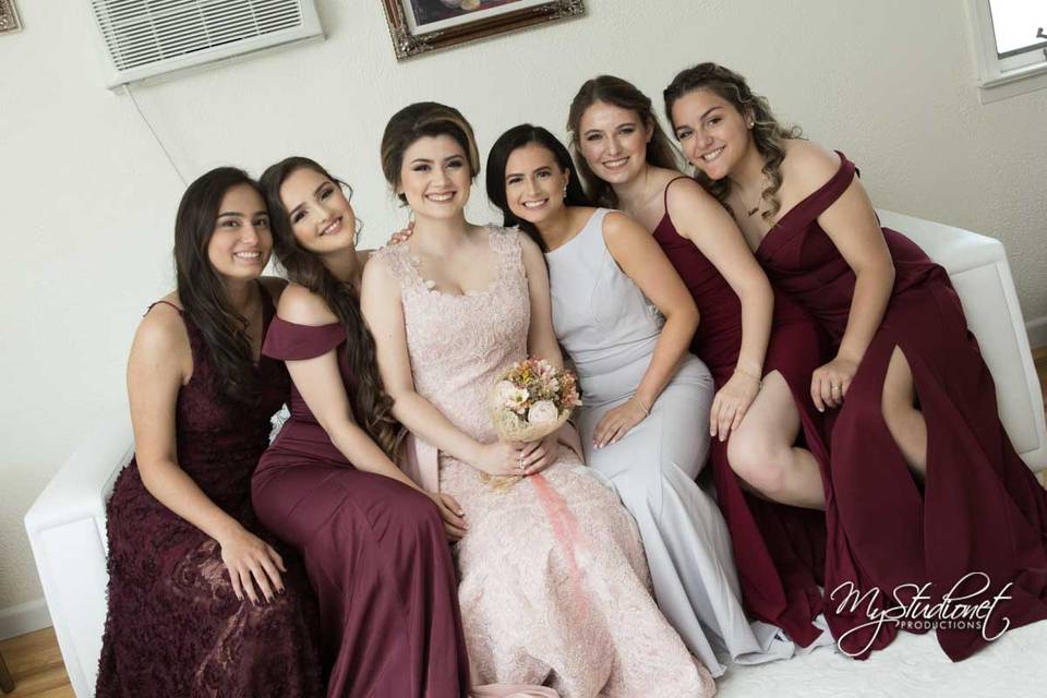 Bride and her party