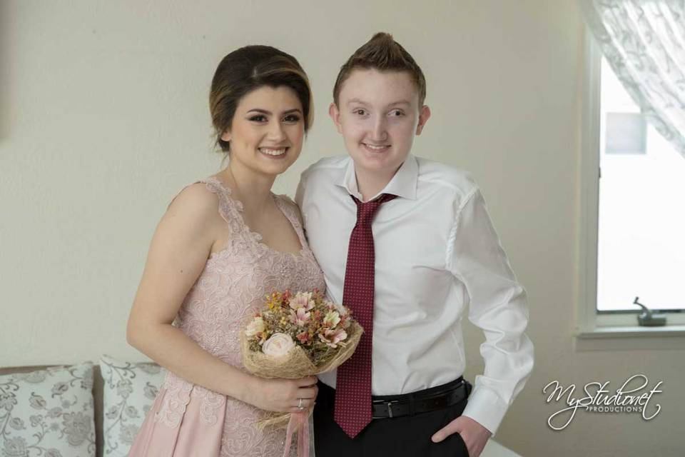 Bride and her brother
