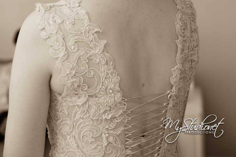 Bride preps shot