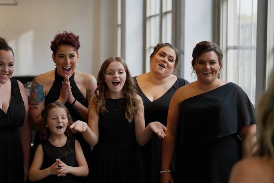Bridesmaids reaction to dress