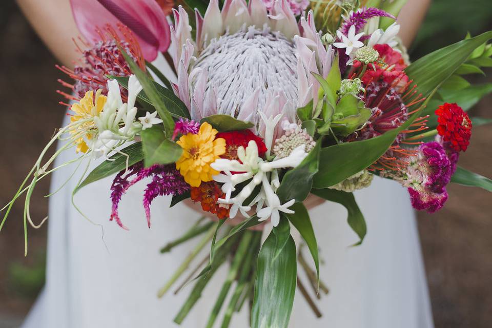 Bride holding her bouquet