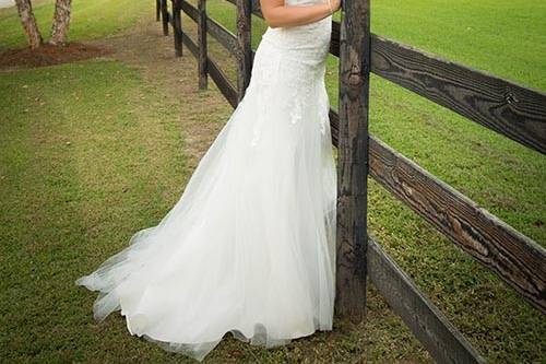 By the fence portrait